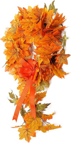 Ochine Fall Harvest Swag for Front Door - Artificial Fall Wreath & Teardrop Swag Decorative Swags for Thanksgiving, Halloween Decor