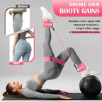 Ankle Resistance Bands with Cuffs & Fabric Resistance Bands Set - Legs & Glutes Workout Equipment for Women & Men, Home Gym Heavy Exercise Bands for Hip, Yoga, Strength Training, Rehab, Pilates