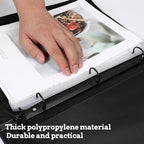 24Pcs 3 Hole Magazine Binder Inserts Holder, 3 Ring Binder Strips Punched Magazine Organizer Sheet Music Folder for Paper File Book(Translucent White)
