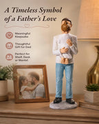 Father and Daughter Figurines, Dad Gifts from Daughter, Best Birthday Dad Gifts, Sculpted Hand Painted Statue, Perfect for Christmas, Thanksgiving, Fathers Day, Anniversary.