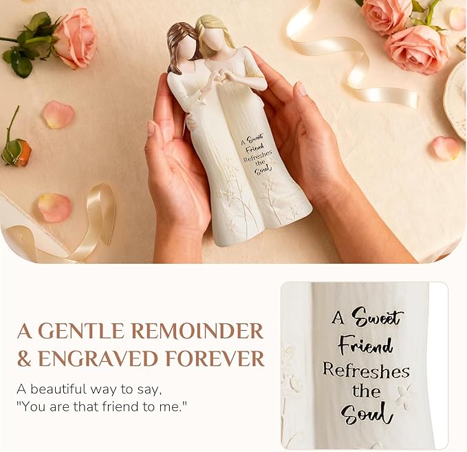 Storieme Best Friend Figurines - Friendship Bestie Gifts for Women - Christmas Birthday Gifts for Sisters from Sister