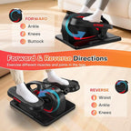 Under Desk Elliptical Machine, Electric Elliptical Leg Exerciser While Sitting for Seniors with Upgraded 15 Speeds & 12 Auto Mode, Forward & Reverse Direction, Quiet Portable Seated Pedal Exerciser