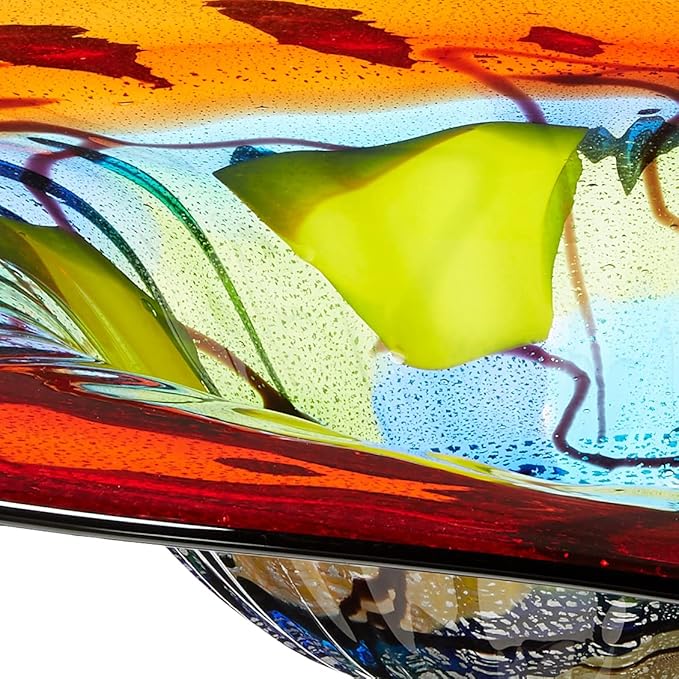 Dale Tiffany Hankley Art Glass Wal Decor Plate,5.00x20.00x20.00