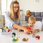 VioraWhite 18 Pcs Positive Vegetables Emotional Dolls Bulk Support Encouragement Emotional Knitted Crochet Gifts with Positive Words for Friends Coworker Decorations for Home Office