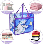 2 Pack Clear Zippered Storage Bags for Clothes, Closet Organizers and Storage Vinyl Bag for Bedding, Linen, Blankets, Comforters, Clothes & Toys Multi Purpose & Space Saver PVC Organizers