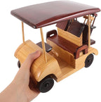 VICASKY Wooden Car Figurine Handmade Retro Vehicle Sculpture for Home Decor Unique Vintage Ornament for Auto Enthusiasts and Collectors Artisan Crafted Wooden Vehicle Collectible