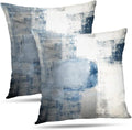 Throw Pillow Covers 20x20 Set of 2 Blue and Grey Art Throw Pillow Covers Soft Decorative Couch Pillow Covers for Home Living Room Bedroom