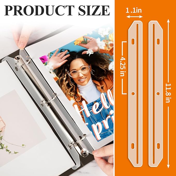 90 Pcs Magazine Holders 3 Hole Punched Plastic Binder Accessories 3 Ring Binder Magazine Collection Storage for File Book Organizer (Translucent White)