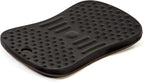 Seville Classics airLIFT Premium Anti Fatigue Wooden Balance Wobble Board Mat w/Massage Points, for Office Standing Desk, Home, Exercise, Therapy, Sports Training, Black, 20"W x 14"D