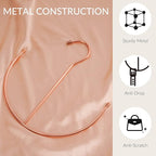 ZEDODIER Belt Hangers, Belt Rack 2 Pack Closet Accessories Organizers, Closet Organizer Hook Rack for Belt, Ties, Scarves, Camisoles, Hats, Bras, Shoes, Rose Gold