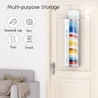 Hat Rack for Door and Closet – Large Capacity Hanging Hat Rack Organizer Holds 30-35 Caps, Over the Door Hat Storage Organizer for Bedroom, Entrance or Dorm, 2 Pack, White