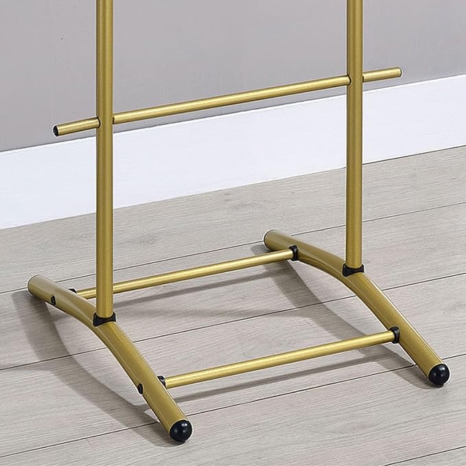 Kings Brand Furniture - Menros Metal Suit Valet Stand, Clothes Rack (Gold)