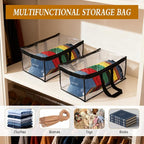 4 Pcs Hat Storage for Baseball Caps, All Clear Hat Organizer for Baseball Caps with 2 Sturdy Handles Stackable Hat Bags Holds Up to 48 Hats, Foldable for Home and Travel