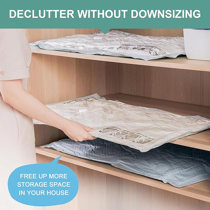 Travel Vacuum Storage Bags with Electric Pump, Multiple Combinations Travel Packing Bags for Luggage and Suitcase, Carry-on Size Compression Space Saver for Clothes and Clothing (D: 8 Combo-EPUMP)