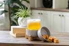 Candle Warmers ETC 2-in-1 Candle and Fragrance Warmer for Warming Scented Candles or Wax Melts and Tarts with to Freshen Room, Wooden Pedestal