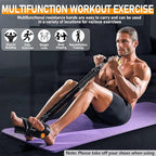 2026 Upgrade Foot Pedal Resistance Band, Adjustable 4-Tube Pedal Ankle Puller Resistance Band with Handle, Multifunction Home Gym Equipment, Stirrup Puller for Men Women for Full Body Exercise
