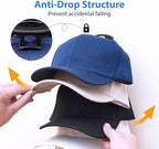 Hat Organizer for Baseball Caps for wall,2 Pack Cap Racks, Rack Hanger Storage Display Holder Hooks Stand for Closet Door,Hold Up to 40 Hats