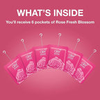 Godrej Aer Power Pocket Bathroom Fragrance - Fresh Blossom, 10g (Pack of 6)
