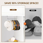 Hat Rack Wall Cap Organizer - Baseball Hat Racks Display Holder with 40 Hooks - Modern Metal Black Hats Storage Wall Mounted Caps Hanger Set of 4 for Closet Door Bedroom Entryway Laundry(Grey)