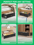 Under Bed Storage with Wheels, 2-Pack 72L XXXL Scalable Under Bed Storage Containers with Transparent Lids, Underbed Storage Organizer Rolling Bins for Shoes Clothes Sheet - Expandable Max