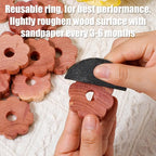 24pcs Cedar Chips for Clothes Storage, 1.77x0.31in Cedar Rings Wood Cedar Blocks Redolent Cedar Rings for Houses Drawers Closets Shoebox Clothes Storage