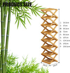 9 Tier Bamboo Shoe Rack, Foldable Shoe Rack, Shoe Rack, Ertical Shoe Organizer for Small Spaces, No Assembly Narrow Shoe Shelf for Entryway Closet Dorm (Yellow, 8 Layers)