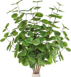 5pcs Artificial Eucalyptus Stems Decor 3D Real Touch Tall 24" Faux Eucalyptus Branches Fake Greenery Plants Stems for Vase Home Party Wedding Decorations
