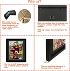 Goldfinch 4 Packs Sports Magazine Frames Displays Magazines Measuring 8 x 10.5 inches with Black Core Matting,Suitable for 1994-Current Collector's Edition Sports Magazines with Installed Hangers