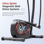 Sunny Health & Fitness Smart Upright Elliptical with Pulse Sensor Built-in, Indoor Full-Body Cross-Training & Cardio Exercise Machine for Home, Free SunnyFit App Connection