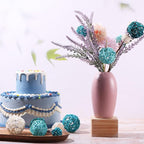 Patelai 36 Pcs Wicker Rattan Balls Decorative Balls for Vase Centerpiece Bowls Orbs Filler for Home Decor,4 Sizes(White, Light, Green, Dark,2.4'',2'',1.6'',1.2'')