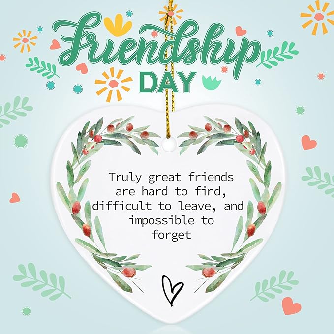 Friend Gifts for Women, Jocidea Christmas Ornaments for Friend Gift for Your Friend Thinking of You Gifts for Best Friend Friendship Gifts for Women Friends Bridesmaid Gifts - Friend Xmas Gifts