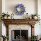 26 Inch Large Lavender Wreaths for Front Door Outside Summer Spring Wreaths for Front Door Floral Wreath All Season for Wedding Farmhouse Porch Wall Room Home Decor