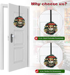 Roycraft Wreath Hangers 2 Pack for Front Door Christmas Ornament Black Wreath Hook Steel Over The Door Hanger Hook