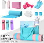 Yoga Bag Set for Women Including Yoga Mat Tote Bag, Booty Resistance Bands, Non Slip Sports Socks Silicone Ties for Pilates Travel Workout Office Home Gym