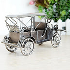 Metal Antique Vintage Car Model Home Décor Handmade Handcrafted Collections Collectible Vehicle (Silver)