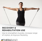 THERABAND Latex Resistance Tubing, Red, Medium Level 2, 100 ft Roll, Professional Grade Resistance Band for Exercise, Upper and Lower Body Workouts, Cut-to-Length, Color-Coded Levels