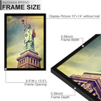 100% Solid Wood 10x14 Picture Frame Set of 2, Black Frame for 10 x 14 Inch Picture Poster Photo, Light Weight 10 by 14 HQ Matte Black Frame for Wall - 2 Pack/Black/10 x14