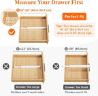 Lifewit 8 Pack 2.36" High Drawer Dividers 40-56cm/16-22 Adjustable Drawer Organizer for Clothes/Utensils, Expandable Drawer Separator in Dresser/Kitchen/Bedroom/Office Organization & Storage White