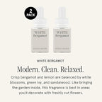 Pura x Studio McGee Home Scent Refill - Smart Air Diffuser - Long-Lasting Luxury Fragrance per Refill - Home Essential - Clean & Safe Diffuser Fragrance - 2 Pack, White Bergamot