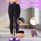 Upgraded Pedal Resistance Band with Handle - Fashion Puller Exercise Tool, Thickened Built-in Latex Tube Pedal Resistance Device & Soft Nitrile Rubber Anti-Slip Footrest for The Core/Arms