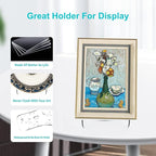Boloyo Flat Back Acrylic Plate Display Stand , 3 Inch 5PC Clear Acrylic Display Holder Easel Base for Home Office Kitchen School Art Display