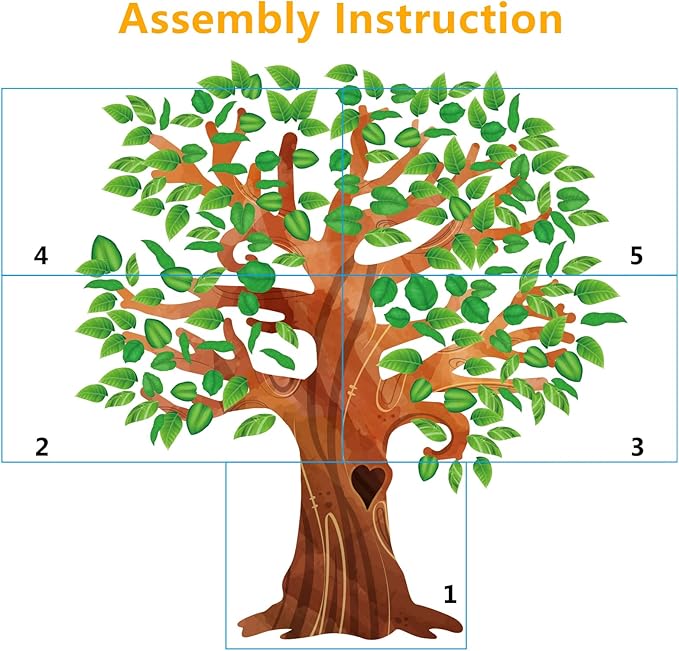 Fancy Land Classroom Tree Bulletin Board Set Tropical Leaves Summer Tree Decoration Cutouts for Classroom Wall Decor School Supplies