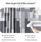 FlyDOIT Modern Geometric Patchwork Area Rug, 6x9 Gray Large Rugs for Living Room, Rockwood Collection Indoor Rugs for Bedroom, Throw Carpet Floor Decor for Entryway Dining Room Office Dorm Nursery