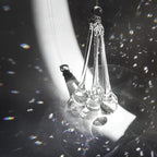 kanpura 6 Inch Teardrop Ornaments Glass Drop Ornaments Clear Crystal Chandelier Pendant Hanging for Centerpieces Christmas Tree Winter Party Decor(10 Pcs)