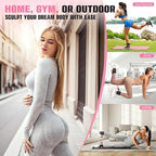 Ankle Resistance Bands with Cuffs, Resistance Bands for Working Out, Home Gym Workout Equipment for Women, Pilates Exercise, Hip, Leg, Glute Ankle Weights Training- Exercise Guides Included