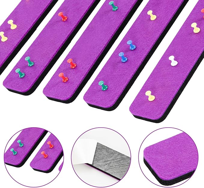 Bulletin Board Cork Board Cork Boards for Walls Cork Board for Office Pin Board Bulletin Boards for Walls (Purple)