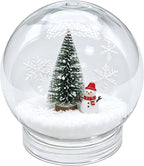 1 PCS Snow Globe Jar Empty Clear Plastic Water Globes with Screw Off Bottom Cap for DIY Crafts and Home Decoration (10 CM / 3.94 Inch)