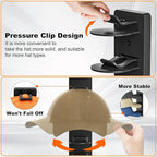 1 Pack Hat Organizer for Baseball Caps, Hat Rack for Wall, Strong Adhesive & Screw-in Cap Holder hat hangers for Closet Door & Bedroom