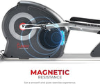Sunny Health & Fitness Elite Interactive Series Exercise Elliptical with Exclusive Free SunnyFit App Enhanced Bluetooth Connectivity - SF-E320047