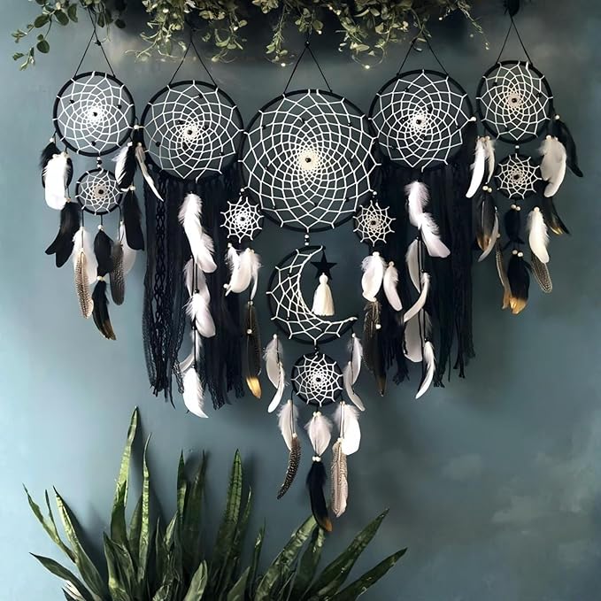 Dream Catcher Wall Decor,Large Boho Dream Catcher with Luxurious Feathers & Beads, Handmade Wall Hanging for Bedroom,Living Room, Gift Ready for Girls & Adults (Pink)